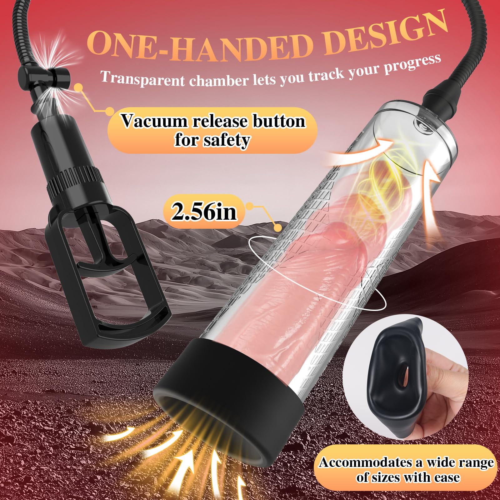 XIABALE Penis Vacuum Pump Pussy Pump Set,Manual Penis Enlarger Enlargement Extend Pump Air Pressure Device, Clitoral Pump Vagina Pumps Sexual Pleasure Suckers Tools for Couples