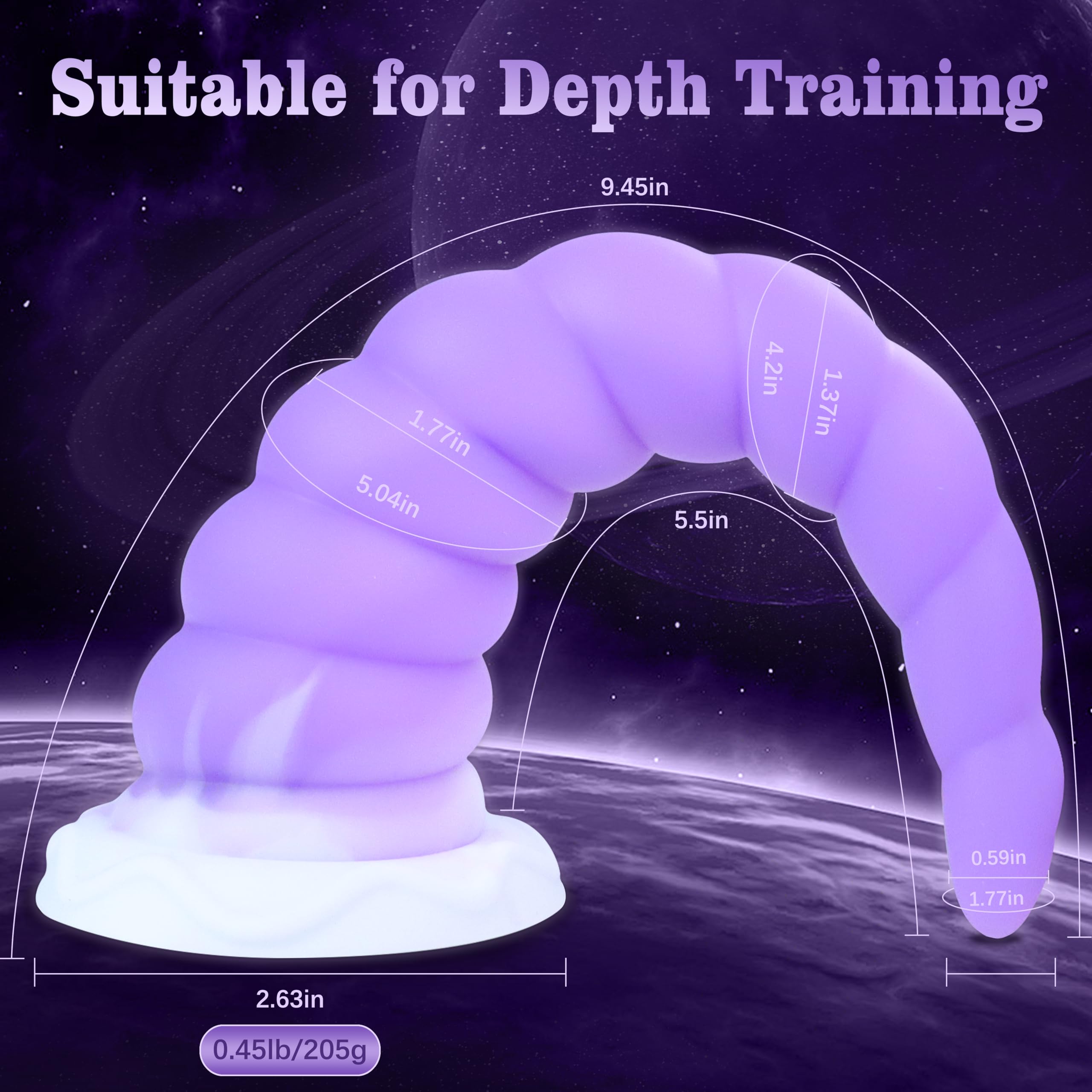 7.68in Silicone Anal Stretcher Spiral Butt Plug, Soft Trainer Dildo with Strong Suction Cup for Hands-Free Play, Adult Sex Toys Woman Men Sex Gifts for Beginners Couples, Anus Dilator Masturbator