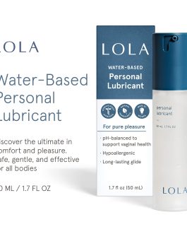 LOLA Water-Based Personal Lubricant – Unscented Lube for Couples, Gentle, pH-Balanced, Non-Sticky, Easy Clean, for Women & Men