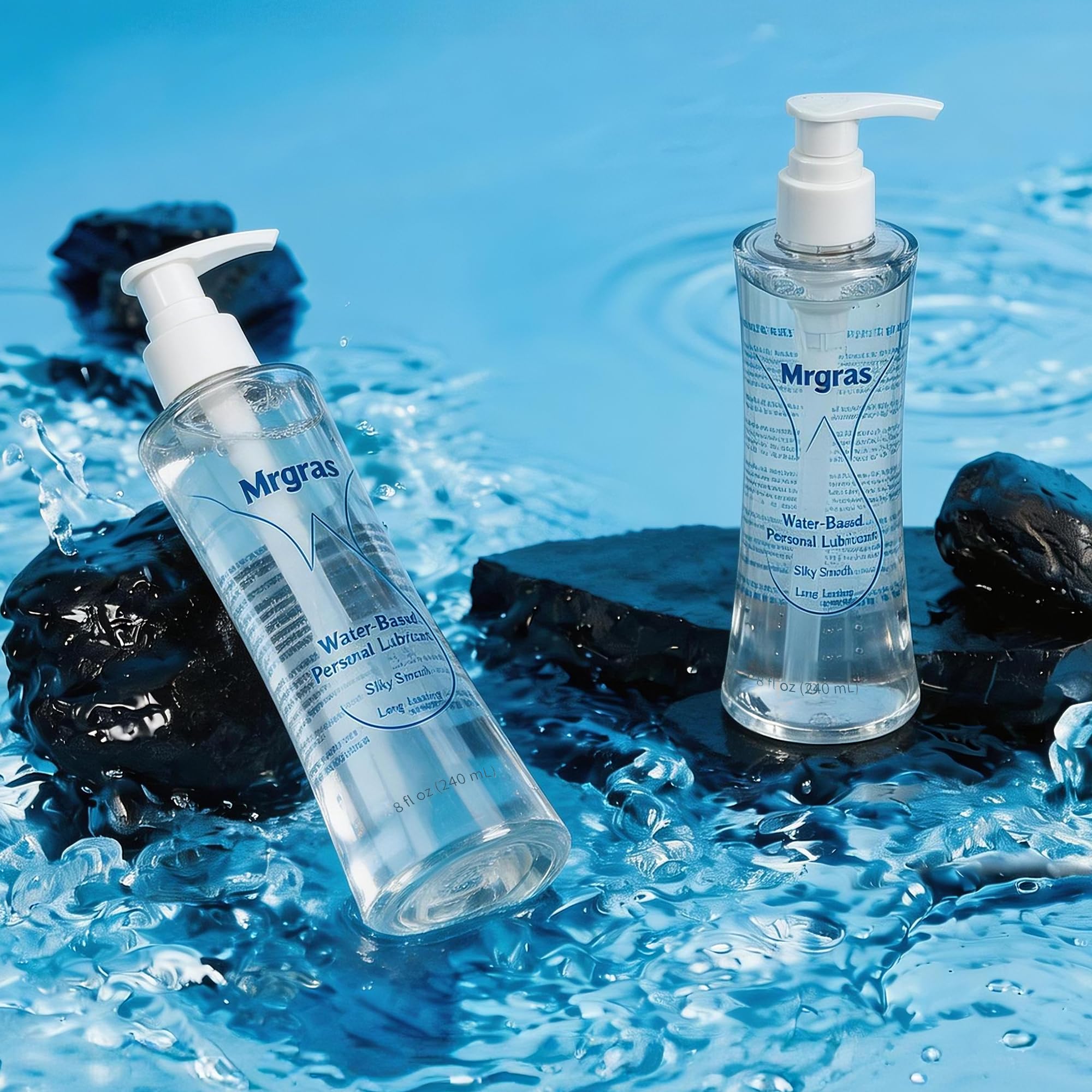 Personal Water-Based Premium Lube - Mrgras Sex Lube for Men, Women & Couples, Long-Lasting, Non-Staining & Easy Clean-Up, Safe for Toys & Latex Condoms, Ideal for Vaginal & Anal Use, 8 Fl Oz