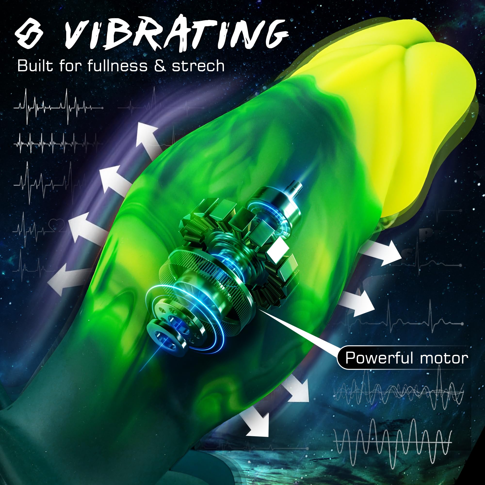 6.5" Vibrating Butt Plug Large Buttplug, Vibrating Anal Plug Prostate Massage Anal Vibrator Dilator for Training & Stretching, Silicone Prostate Dildo with Safe T-Base, Adult Sex Toys for Men Women