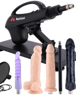 Sex Machine Thrusting Automatic Dildo Machine, Sex Machines Thrusting Sex Machine for Men Women with 7 Attachments 3 XLR Connector, Auxfun Love Machine with Suction Cup Adapter