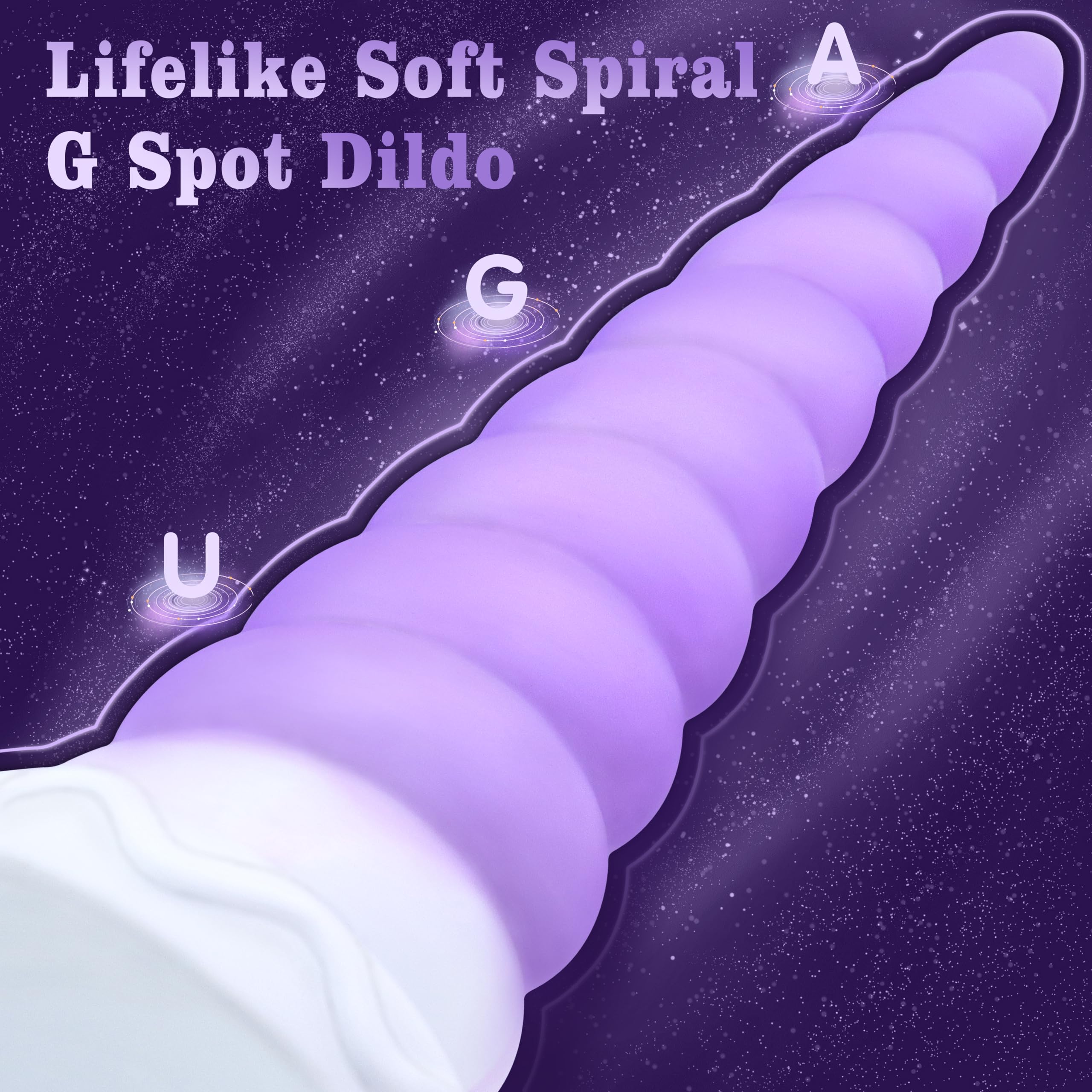 7.68in Silicone Anal Stretcher Spiral Butt Plug, Soft Trainer Dildo with Strong Suction Cup for Hands-Free Play, Adult Sex Toys Woman Men Sex Gifts for Beginners Couples, Anus Dilator Masturbator