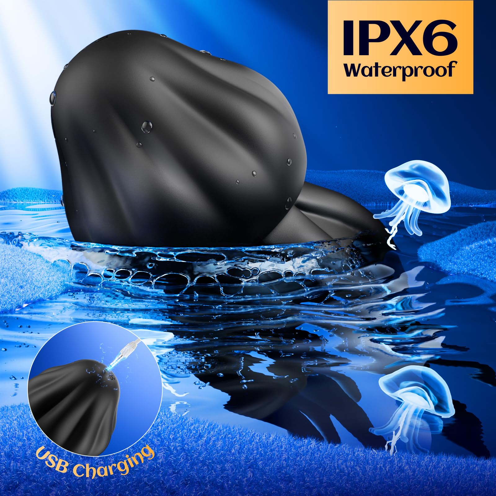 EINSEO Sex Toys for Men Penis Vibrator - Upgraded Larger Male Masturbator Sex Toy with 10 Powerful Vibrating for Clit Nipple Stimulation, 8-Tentacle Full Wrapping Adult Mens Sex Toys for Gay Female