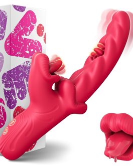 Tongue Vibrator Sex Toys for Women, 3 in 1 Dildo Adult Toy with 10 Licking & Swinging and Vibrating Modes, Realistic Dildos Clit G Spot Vibrator Nipple Anal Toys for Couples Games