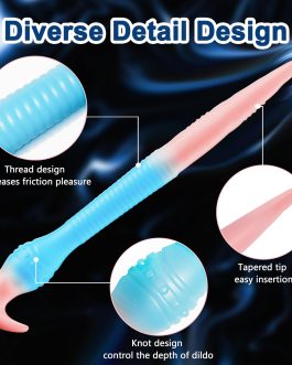 Anal Toys Anal Dildo Long Dildo,11.4 inch Fantasy Dildos for Prostate Massager & Anal Training,Luminous Monster Dildos with Knot, Silicone Thin Dildo Adult Sex Toys & Games for Women Men Beginner