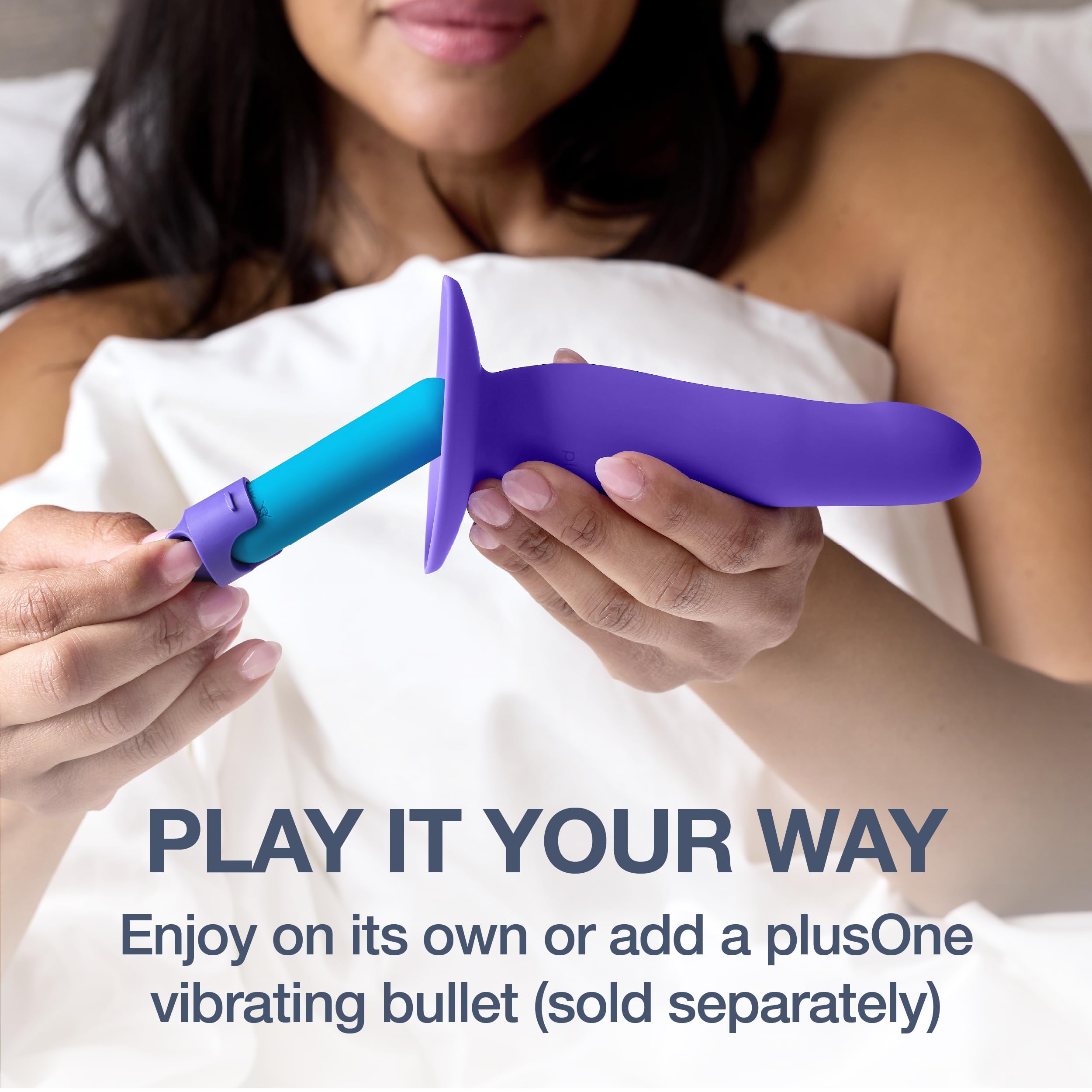 plusOne thrilldo Silicone Internal Dildo – Beginner-Friendly Curved Shape