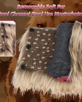 Dog Pussy Fantasy Furry Masturbator Black Realistic Vagina,Monster Pussy with Removable Fur Male Masturbator Sex Toys for Men,Realistic Silicone Vagina Anal Penis Stroker