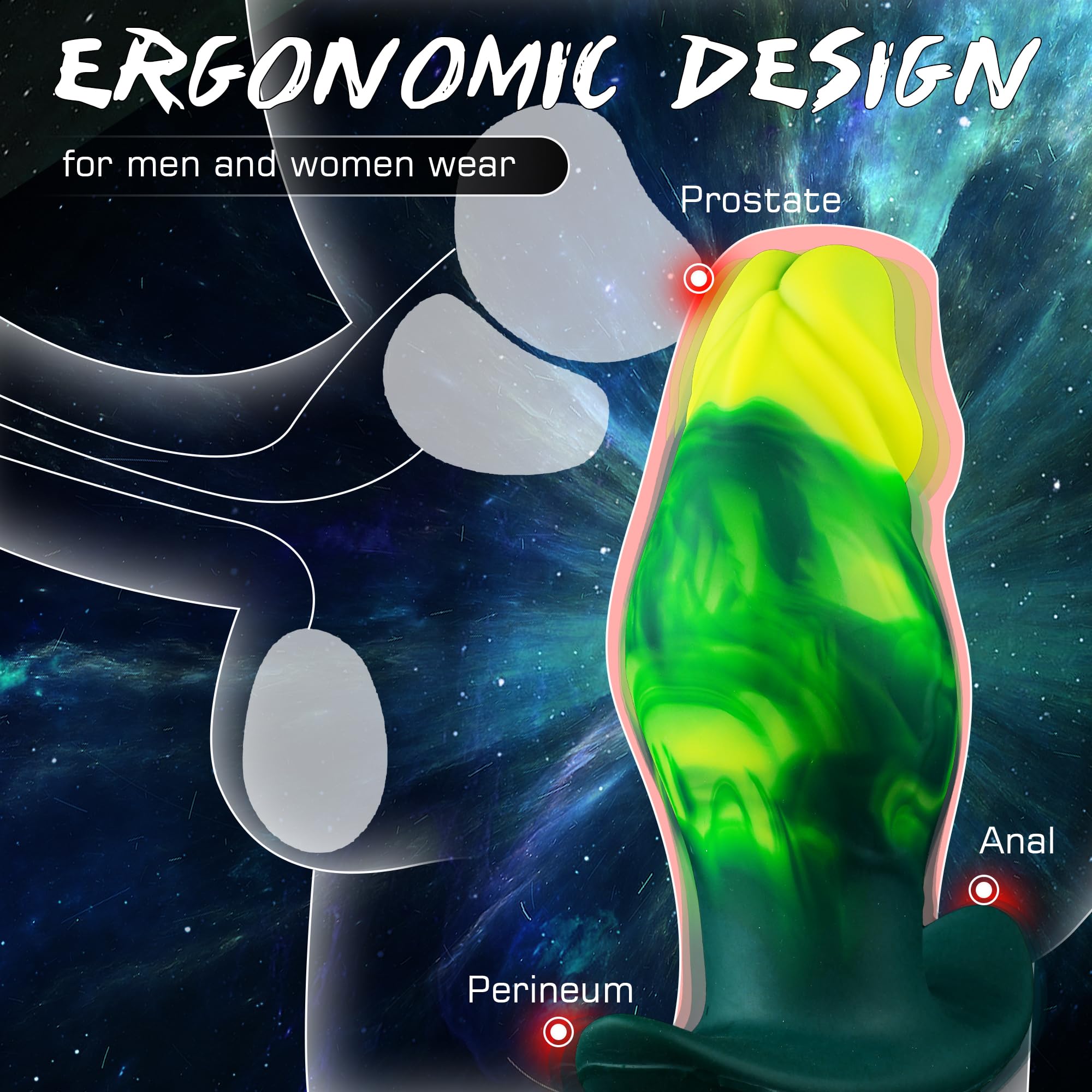 6.5" Vibrating Butt Plug Large Buttplug, Vibrating Anal Plug Prostate Massage Anal Vibrator Dilator for Training & Stretching, Silicone Prostate Dildo with Safe T-Base, Adult Sex Toys for Men Women