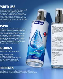 omigao Water-Based Lube, Personal Lubricant Helps Enhance Intimacy for Long-Lasting Pleasure Sex Lube for Women, Men and Couples, Anal Lube, Non-Staining, Safe for Toys, 8 FL Oz