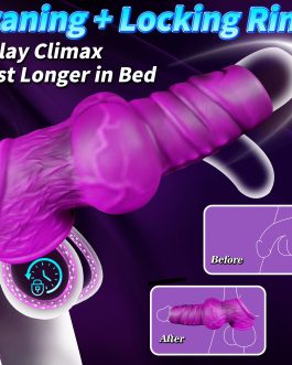 Cock Sleeve Penis Extender Sheath with Cock Ring, Fantasy Knot Penis Sleeve to Enlarge and Prolong, Soft Silicone Wearable Girth Dick Sheaths, Reusable Dragon Enlargers Sex Toys for Men Couples
