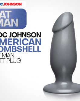 Doc Johnson American Bombshell – Fat Man – Dildo or Butt Plug – Gunmetal Grey