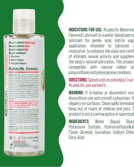LUBELIFE Water-Based Watermelon Flavored Lubricant, Personal Lube for Men, Women and Couples, Made Without Added Sugar, 8 Fl Oz