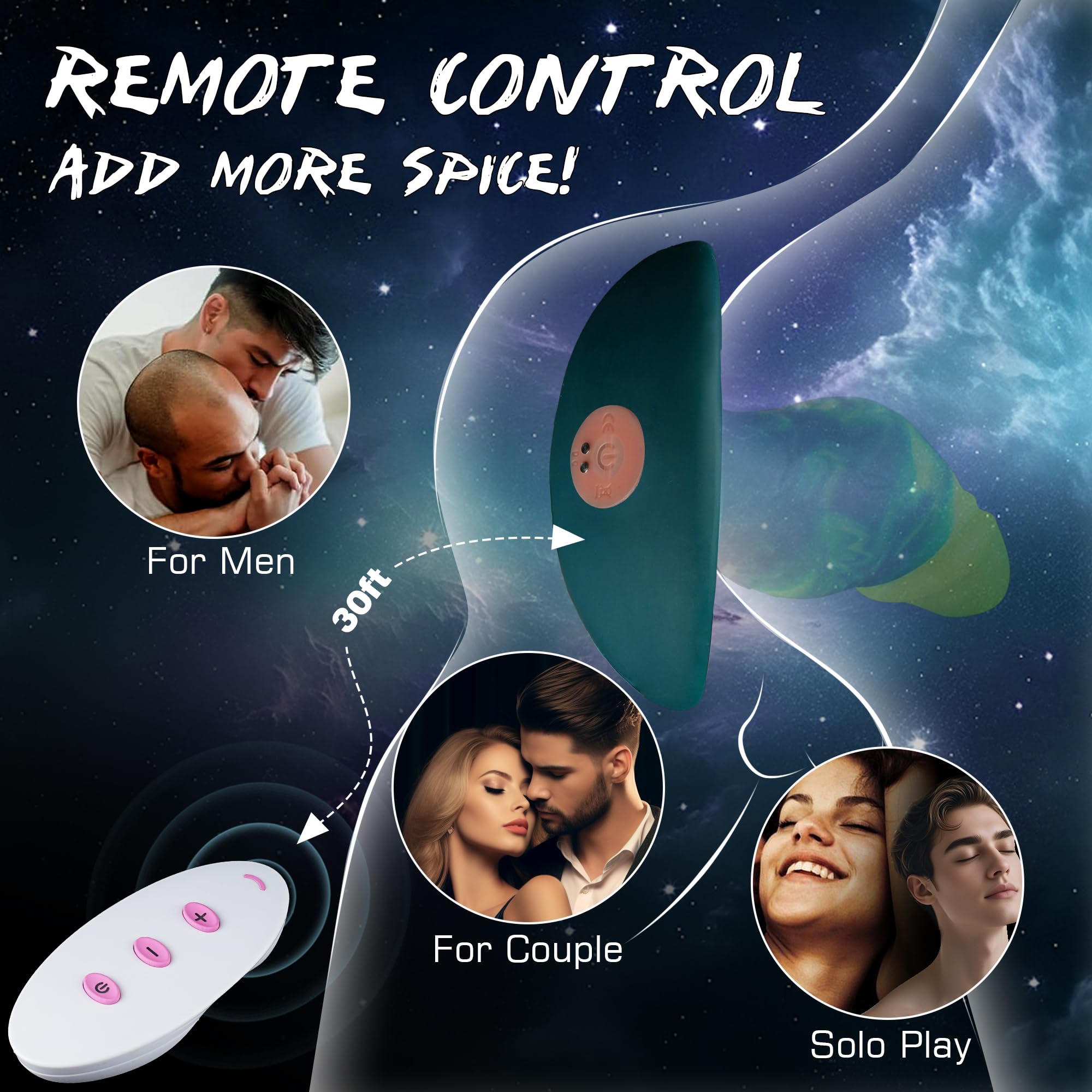 6.5" Vibrating Butt Plug Large Buttplug, Vibrating Anal Plug Prostate Massage Anal Vibrator Dilator for Training & Stretching, Silicone Prostate Dildo with Safe T-Base, Adult Sex Toys for Men Women