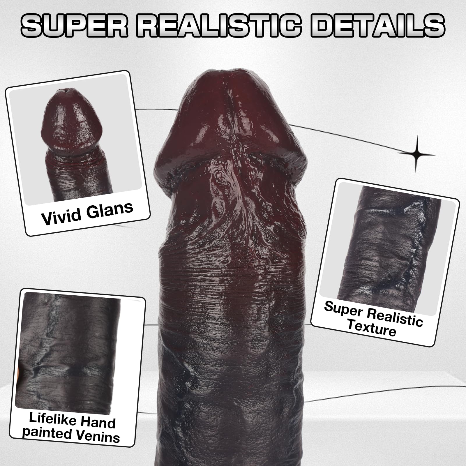 Adult Realistic Liquid Silicone 8.3in Penis Sleeve,Reusable Cock Extender for Men,Penis Sleeve Enlarger Set,Male Powerful Boost Confidence Pleasure Delay Ejaculation Stronger Erection Sex Toys(Brown)