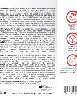 Wet Sexy Strawberry Premium Flavored Edible Lube for Men, Women and Couples | Long-Lasting, Condom Safe, Sugar Free, 3 fl oz