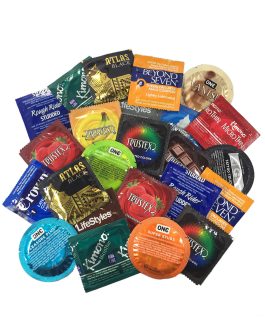 Condom Sampler Variety Pack – Random Assortment of Premium Latex Condoms from Top Brands – Fun Mix of Ribbed, Extra Lubricated, Flavored, Ultra Thin & More