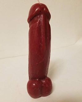 Red male genital penis candle for spell casting. love lust, fertility