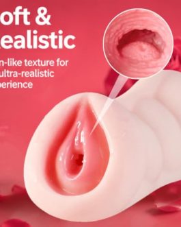 Hands-Free Realistic Male Masturbator with Heat and Texture