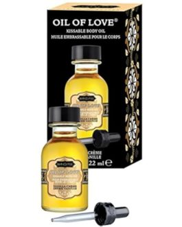 Kama Sutra Oil of Love Tropical Body Topping Trio – Coconut Pineapple, Mango, and Vanilla Creme Kissable Warming Body Topping for Oral Foreplay Fun, Delicious Lickable Flavor for Couples, Women, and