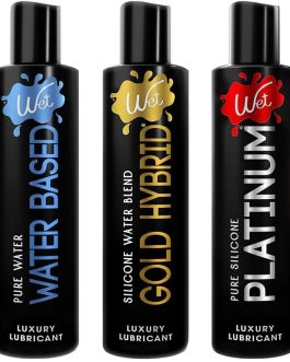 Wet 6-Pack Flavors – Personal Lubricant Sampler, 6 Flavors, 1 Fl Oz Each