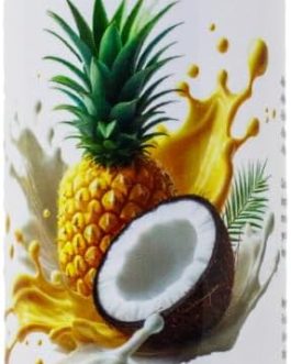 Tropical Pineapple and Coconut Massage Oil with Vitamin E – Edible Body Oil for Couples Massage – Sweet Almond and Coconut Oil Blend – Smooth Long-Lasting Glide for Men and Women – 4 oz