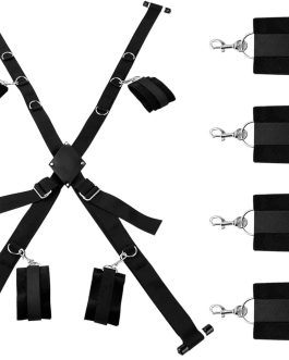 BDSM Bondage Restraints Kit with Soft Handcuffs and Rope