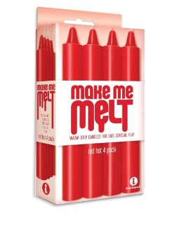 Sex Toy Gift Set Bundle of Make Me Melt Sensual Warm-Drip Candles, 4 Pack, Red Hot and Icon Brands Cottontails, Silicone Bunny Tail Butt Plug, Beaded, Purple Plus Powerful 3.5 inch mini Vibe