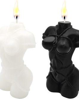2 PCS Body Shaped Candle, Female Body Candle Woman S&M Torso Sexy Candles for Living Room Bedroom Bathroom Home Table Aesthetic Decoration Christmas, Soy Wax Scented Candle Scented