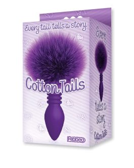 Sex Toy Gift Set Bundle of Make Me Melt Sensual Warm-Drip Candles, 4 Pack, Red Hot and Icon Brands Cottontails, Silicone Bunny Tail Butt Plug, Ribbed Purple