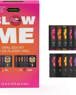 KAMA SUTRA Blow Me Kit – Sex-to-Go Kit – 12 Discreet Assorted Sachets of Premium Flavored Lube and Enhancers – Great for Travel, Boyfriend Girlfriend, Wife, Husband, Birthday, Anniversary TSA Ready