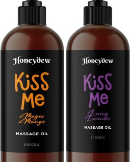 Sweet and Sensual Massage Oils for Couples – Mango and Lavender Romantic Full Body Massage Oils with Sweet Almond Oil for Easy Gliding Special Moments – Therapeutic Grade Scented Body Oils