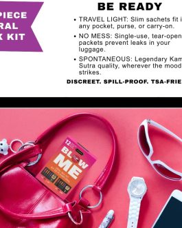 KAMA SUTRA Blow Me Kit – Sex-to-Go Kit – 12 Discreet Assorted Sachets of Premium Flavored Lube and Enhancers – Great for Travel, Boyfriend Girlfriend, Wife, Husband, Birthday, Anniversary TSA Ready