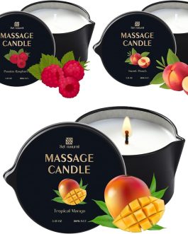 3 Pack Massage Oil Candles 2.35oz Low Temp Massage Candle Valentines Gifts