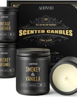 Scented Candles for Men – 4 Pack Candles for Home Scented