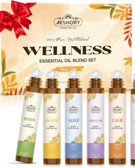 Essential Oils Roll On Set (Calm, Relax, Breathe, Focus on, Sleep, Renew)