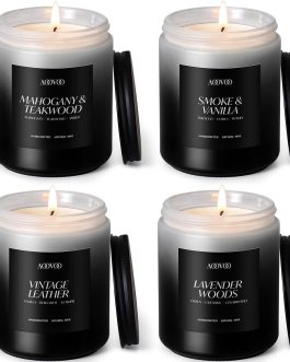 Scented Candles Set – 6 Pack Men Candles for Home Scented