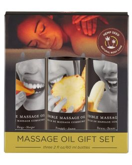 Earthly Body Edible Massage Oil – Hemp Seed, Almond, Grapeseed, Apricot & Vitamin E Oil – Vegan & Cruelty Free