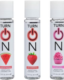 Turn On 3-Pack Flavors – Personal Lubricant Sampler, 1 Fl Oz (Pack of 3)