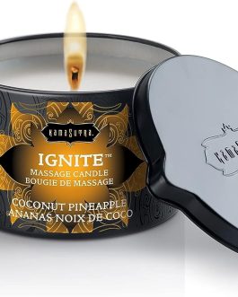 Kama Sutra Ignite Massage Candle Vanilla Sandalwood, 6 Ounce