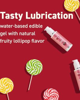 XESSO Fruity Lollipop Flavored Edible Oral Gel Lube, 4 Fl.oz Hypoallergenic Ingredients for Men, Women and Couples, Made in USA