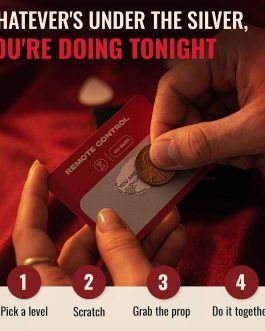 Pleasure Box – Sexy Couples Intimacy Game and Gift Set – 30 Scratch-Off Adventures with Bedroom Accessories – Anniversary, Valentine’s, Honeymoon Gift for Him and Her