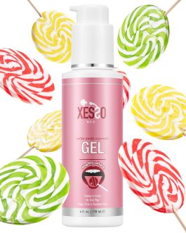 XESSO Fruity Lollipop Flavored Edible Oral Gel Lube, 4 Fl.oz Hypoallergenic Ingredients for Men, Women and Couples, Made in USA
